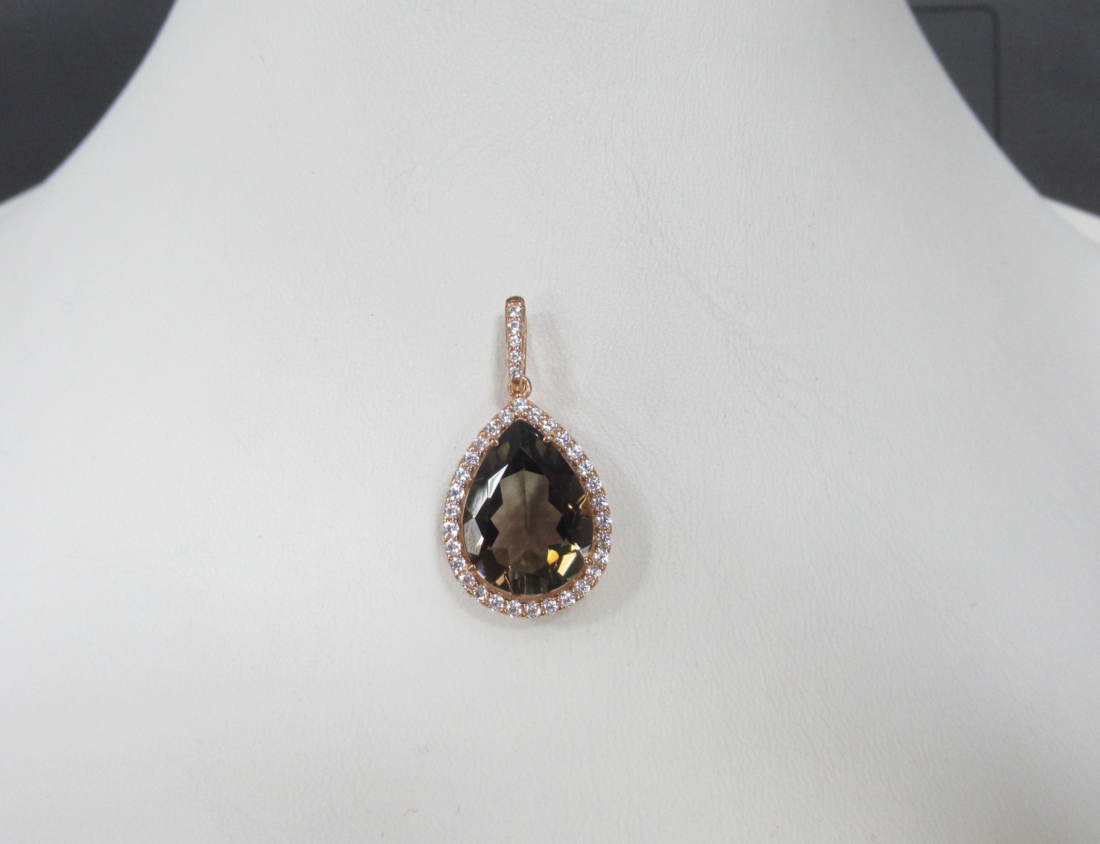 Серебряная подвеска с раухцитрином